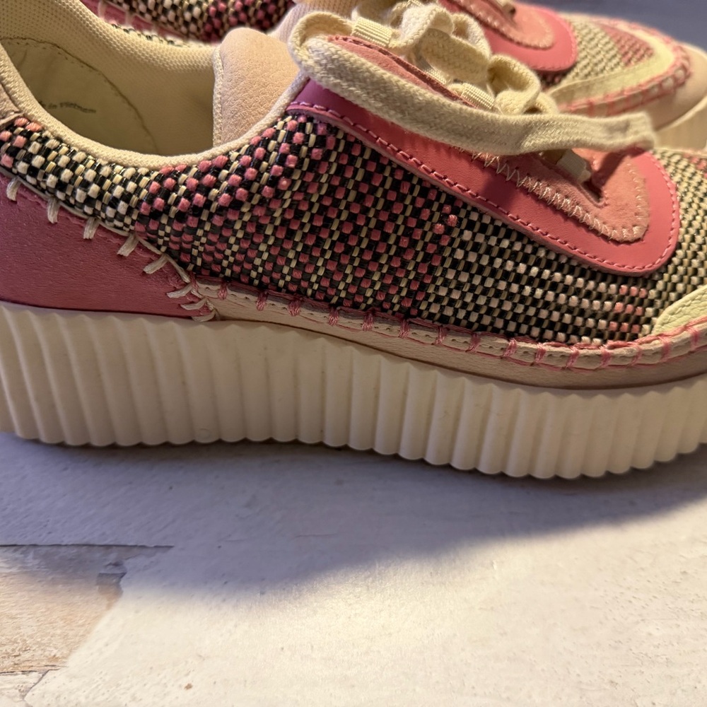 Dolce Vita Pink and Cream Sneakers